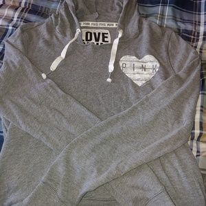 Vs pink hoodie. Size M. Gray